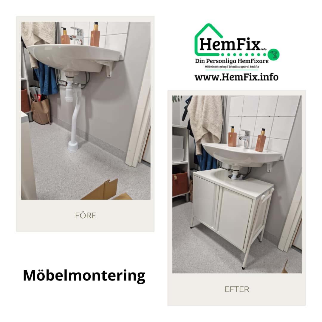 HemFix - Möbelmontering - tvättställ