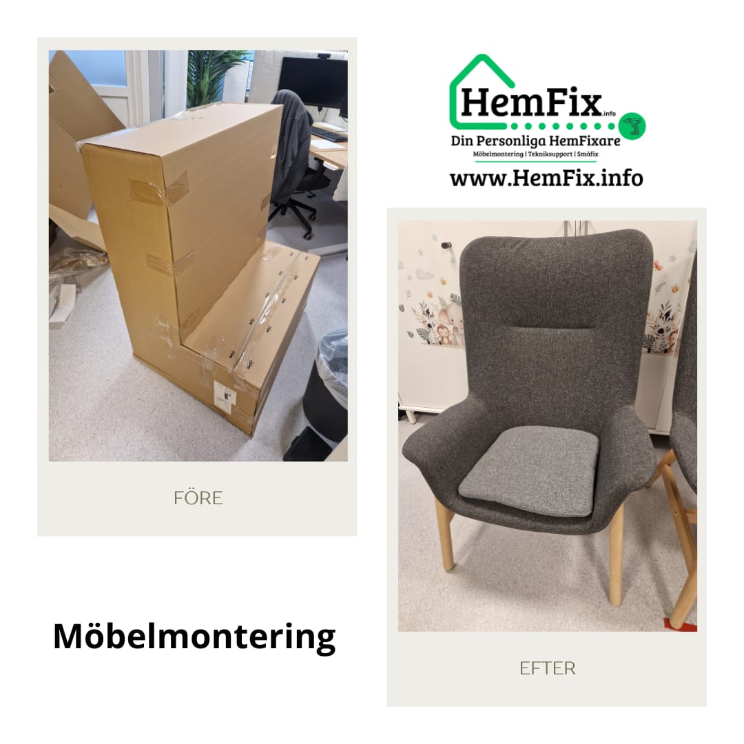 HemFix - Möbelmontering - Soffa